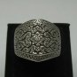 STERLING SILVER RING SOLID 925 FLORAL BAND HENNA STYLE NEW SIZE L - Z++