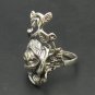 STERLING SILVER RING SOLID 925 FLOWER ROSE NEW SIZE G - V EMPRESS