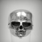STERLING SILVER BIKER RING SOLID 925 SKULL NEW SIZE L - Z++