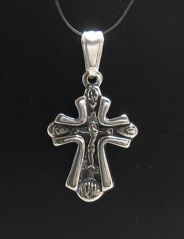 RELIGIOUS STERLING SILVER PENDANT SOLID 925 NEW PERFECT QUALITY ORTHODOX CROSS