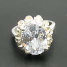 STYLISH STERLING SILVER RING SOLID 925 CZ NEW SIZE H-T