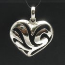 STERLING SILVER PENDANT HEART VALENTINE PERFECT QUALITY PE000367 SOLID EMPRESS