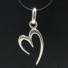 STERLING SILVER PENDANT HEART 925 NEW PERFECT QUALITY PE000342 SOLID EMPRESS