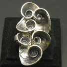 STYLISH LONG STERLING SILVER RING SOLID 925 SPIRAL HANDMADE NEW SIZE G - V