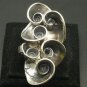 STYLISH LONG STERLING SILVER RING SOLID 925 SPIRAL HANDMADE NEW SIZE G - V