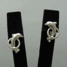 STYLISH STERLING SILVER EARRINGS DOLPHIN SOLID 925 NEW FRENCH CLIP