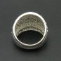 STERLING SILVER RING BAND FLOWER SOLID 925 SIZE  J - T