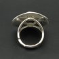 STERLING SILVER RING HUGE SNOWFLAKE 925 ADJUSTABLE SIZE