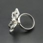 STERLING SILVER RING FLOWER 925 ADJUSTABLE SIZE NEW