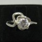 STYLISH STERLING SILVER RING SOLID 925 5mm CZ NEW SIZE G - V R001204 EMPRESS