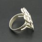 STYLISH STERLING SILVER RING FLOWER SOLID 925 NEW H-T