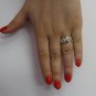 STERLING SILVER RING SOLID 925 FLOWER BAND NEW SIZE H - T R001257 EMPRESS