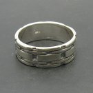 STERLING SILVER RING BAND BIKER SOLID 925 NEW SIZE R-V