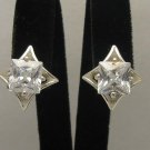 STYLISH STERLING SILVER EARRINGS 925 SOLID CZ NEW