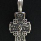 STERLING SILVER PENDANT SOLID 925 ORTHODOX CROSS ANGEL NEW