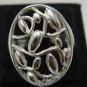 STYLISH STERLING SILVER RING SOLID 925 LEAF NEW SIZE H - T