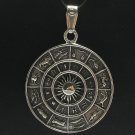 STERLING SILVER ZODIAC PENDANT SUN 925 PERFECT QUALITY PE000313