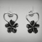 HANDMADE STERLING SILVER EARRINGS SOLID 925 HEARTS FLOWERS NEW E000468 EMPRESS