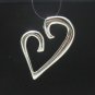 STYLISH STERLING SILVER PENDANT SOLID 925 HEART NEW