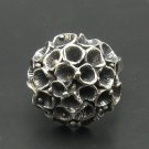 STERLING SILVER RING HUGE FLOWER 925 SIZE H - T SOLID