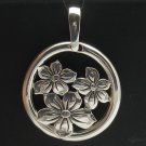 STERLING SILVER PENDANT FLOWER QUALITY SOLID 925 NEW PE000239 SOLID EMPRESS