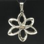 STERLING SILVER PENDANT HUGE FLOWER 925 NEW PE000183 SOLID EMPRESS