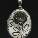 STERLING SILVER PENDANT FLOWER BIG 925 NEW QUALITY PE000177 EMPRESS SOLID