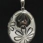 STERLING SILVER PENDANT FLOWER BIG 925 NEW QUALITY PE000177 EMPRESS SOLID