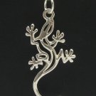 STERLING SILVER PENDANT GECKO SALAMANDER PE000068 SOLID EMPRESS