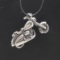 STERLING SILVER PENDANT CHARM SOLID 925 MOTORCYCLE BIKER 3D NEW