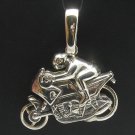STERLING SILVER PENDANT BIKE BIKER MOTORCYCLE PE000012 SOLID EMPRESS