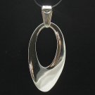 STYLISH STERLING SILVER PENDANT SOLID 925 ELLIPSE NEW