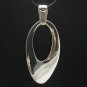 STYLISH STERLING SILVER PENDANT SOLID 925 ELLIPSE NEW
