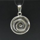 STERLING SILVER PENDANT SOLID 925 SPIRAL NEW QUALITY HANDMADE PE000004 EMPRESS