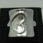STYLISH STERLING SILVER RING SOLID 925 HEART NEW SIZE H - T EMPRESS