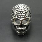STERLING SILVER RING 925 SKULL BIKER SOLID SIZE N-Z