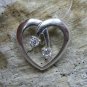 STYLISH STERLING SILVER PENDANT SOLID 925 HEART WITH ZC NEW