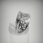 STERLING SILVER RING SOLID 925 FLOWER FILIGREE BAND NEW SIZE G - V