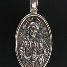 STERLING SILVER PENDANT SOLID 925 JESUS MOTHER OF GOD ORTHODOX NEW