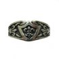 STERLING SILVER BAND RING SOLID 925 FLEUR DE LIS NEW SIZE J-Z++ R001331 EMPRESS