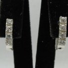 STYLISH STERLING SILVER EARRINGS 925 NEW CUBIC ZIRCONIA E000315 EMPRESS SOLID