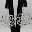 STYLISH STERLING SILVER EARRINGS HUGE FLOWER 925 NEW E000310 EMPRESS SOLID