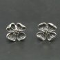 STERLING SILVER EARRINGS FLOWERS 925 NEW HANDMADE E000300 EMPRESS SOLID