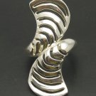 STYLISH HUGE STERLING SILVER RING 925 NEW SIZE H -T