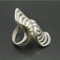 STYLISH HUGE STERLING SILVER RING 925 NEW SIZE H -T