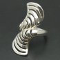 STYLISH HUGE STERLING SILVER RING 925 NEW SIZE H -T