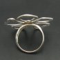 STERLING SILVER RING HUGE FLOWER 925 SIZE H-T NEW SOLID
