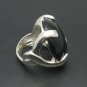 STERLING SILVER RING SOLID 925 HUGE BLACK ONYX NEW