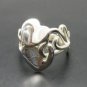 STYLISH STERLING SILVER RING SOLID 925 HEART SIZE H-V