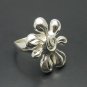 STYLISH STERLING SILVER RING SOLID 925 FLOWER SIZE H-V